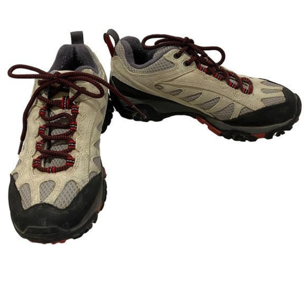 Merrell Mesa‎ Ventilator II Women's Vibram Sole Hiking Shoes Size 7.5 Taupe/Grey